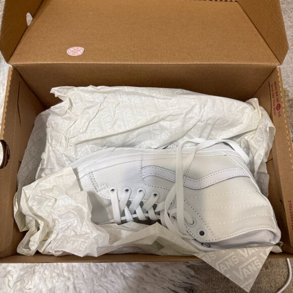 Vans Sk8-Hi Tapered Canvas Shoe in True White - Picture 7 of 8
